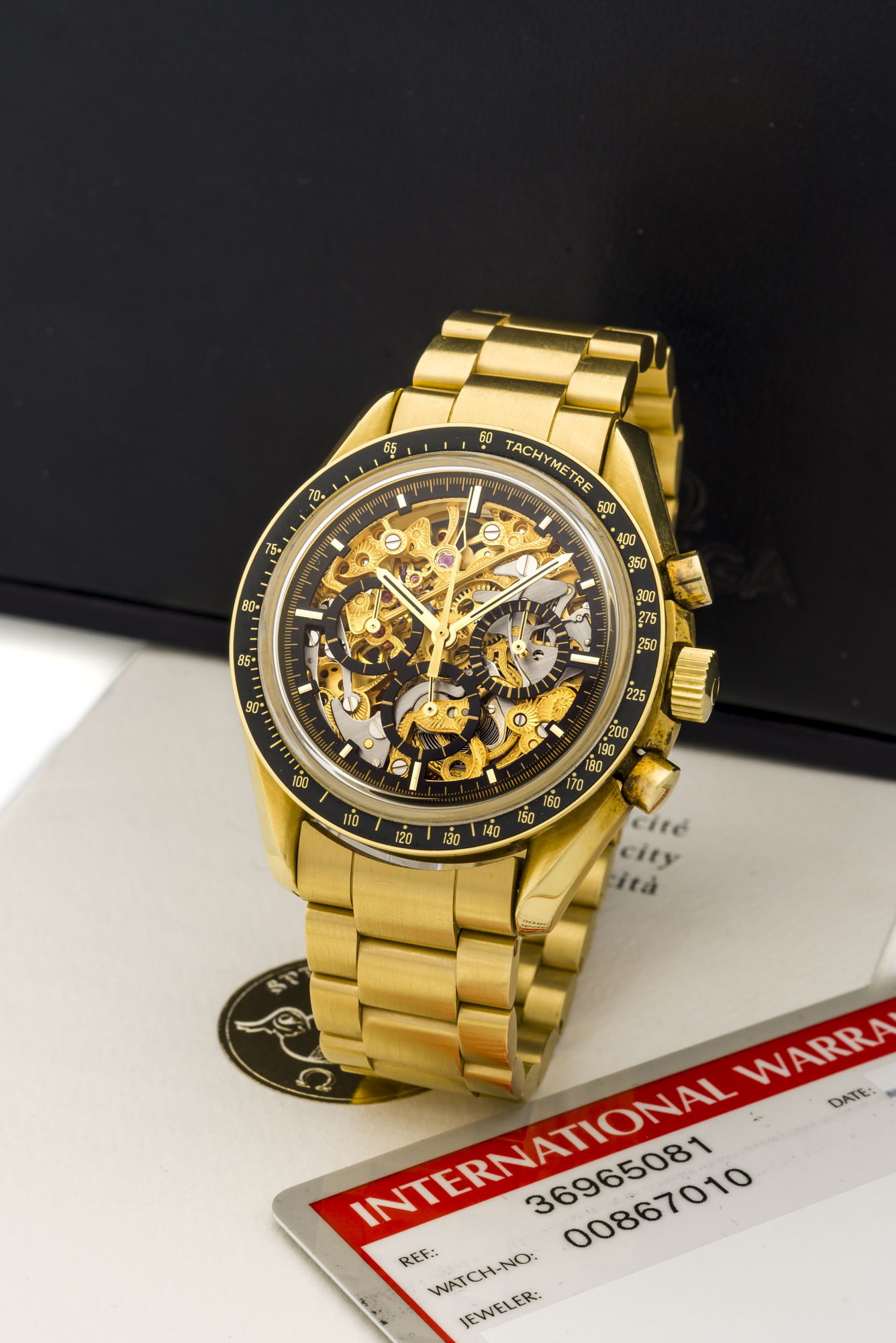 Omega Speedmaster 3696 Yellow gold Skeletonized 1992
