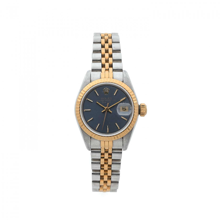 ROLEX OYSTER PERPETUAL DATE  文字盤　レディース Rolex Oysterdate 69175 Blue 1986 France | Modern & Vintage