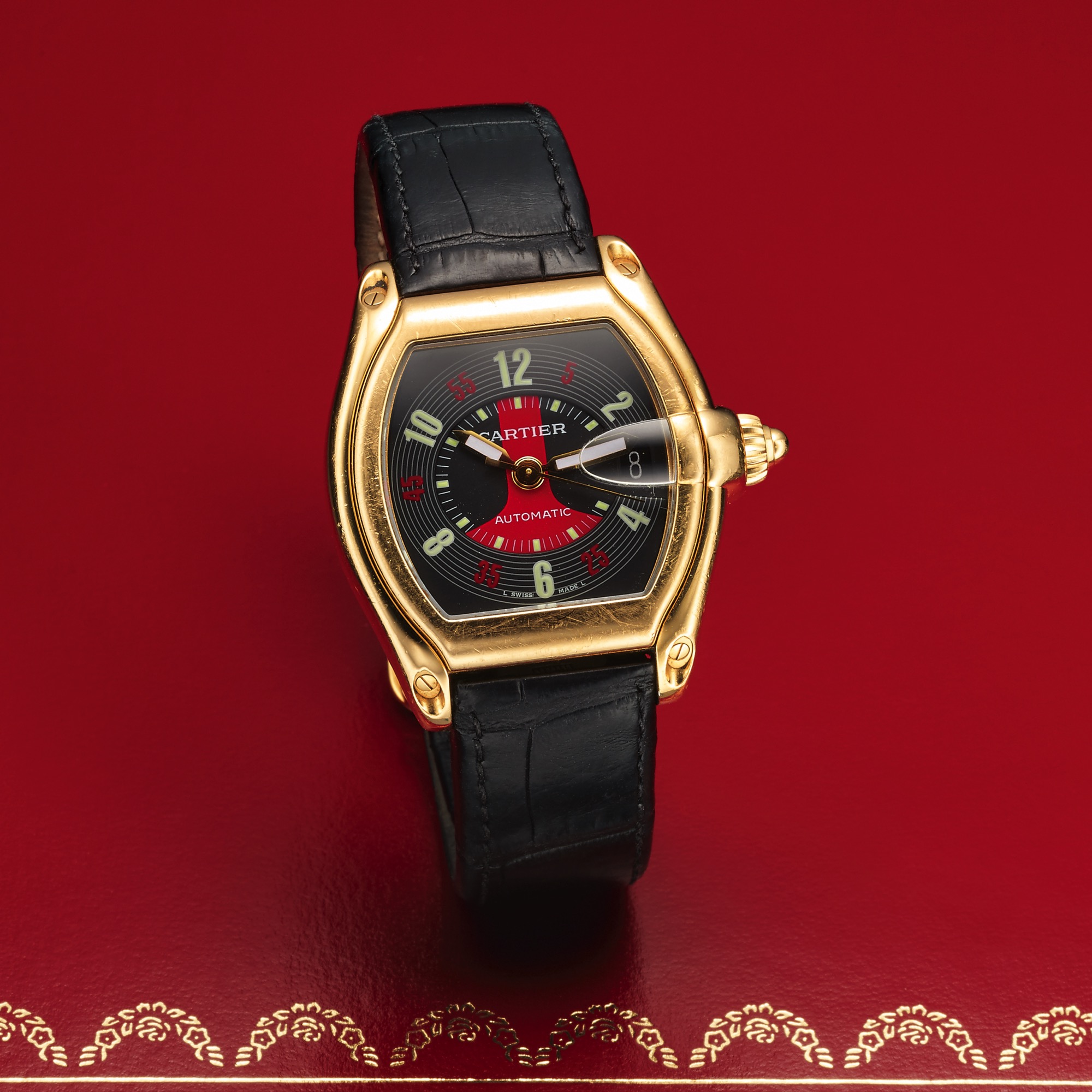 Cartier Roadster 2524 Yellow gold Black 2006 | Important Modern