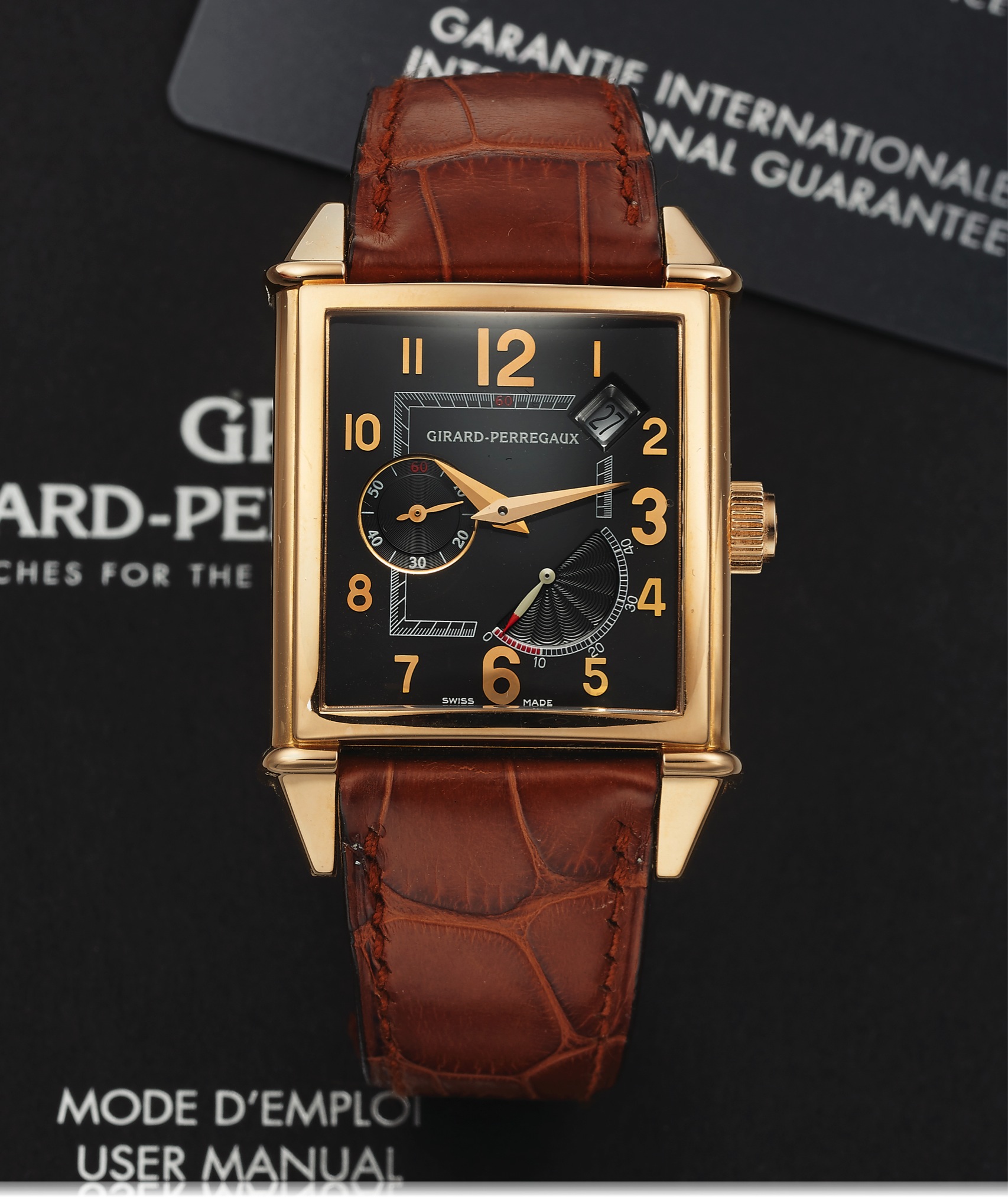 Girard-Perregaux Vintage 1945 2585 Rose gold Black 2007