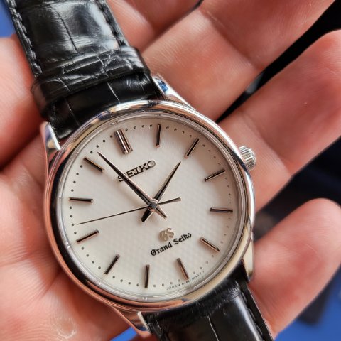Grand Seiko SBGF029 8J55-0AA0 White Dial Brown Leather Used