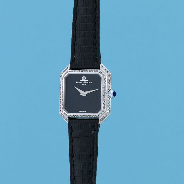 Baume & Mercier Vintage 38259 White gold Black 1980 | ladies time