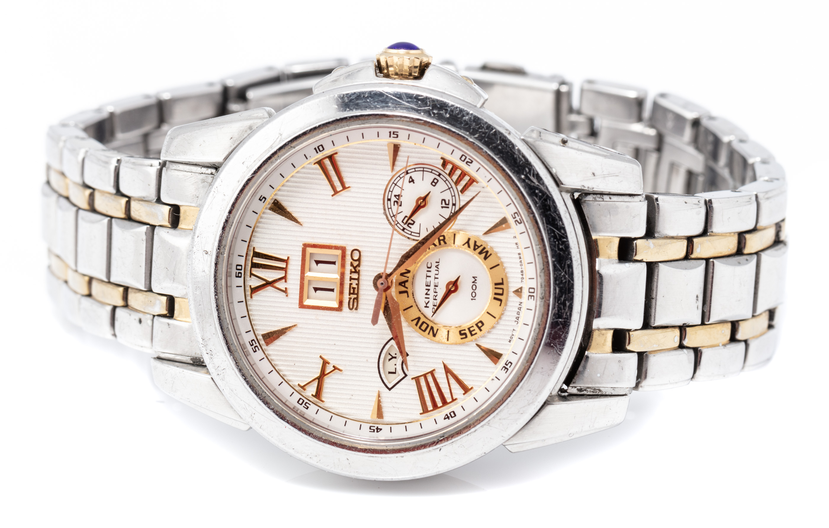 時計 Seiko wormen Seiko Kinetic 7D48-OAMO Stainless steel White | Fine