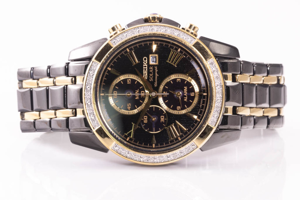 Seiko Solar SSC514P/V172-0av0 Yellow gold and Stainless