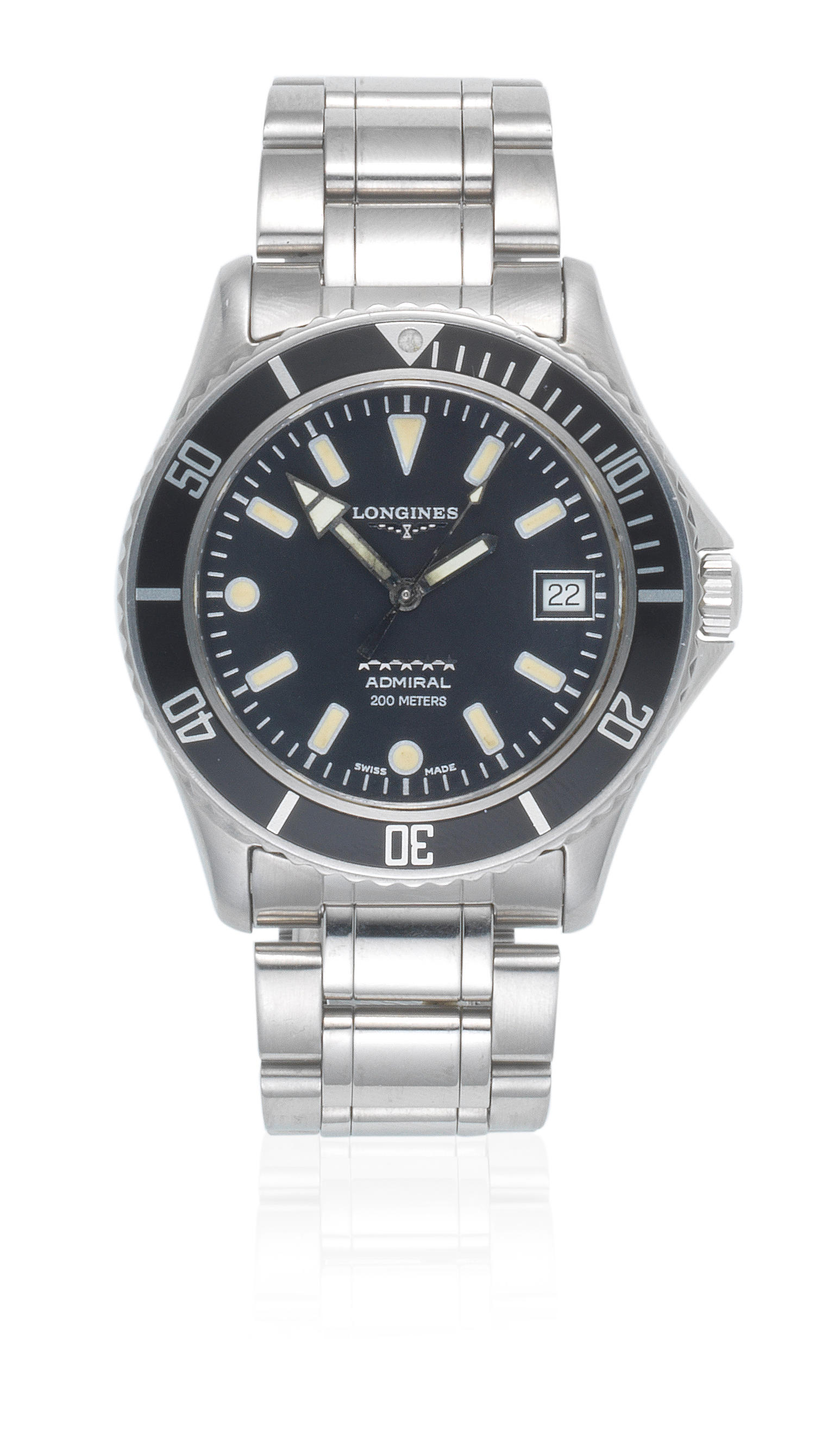 Longines Admiral 7463 Stainless steel Black 2000 | Watches and