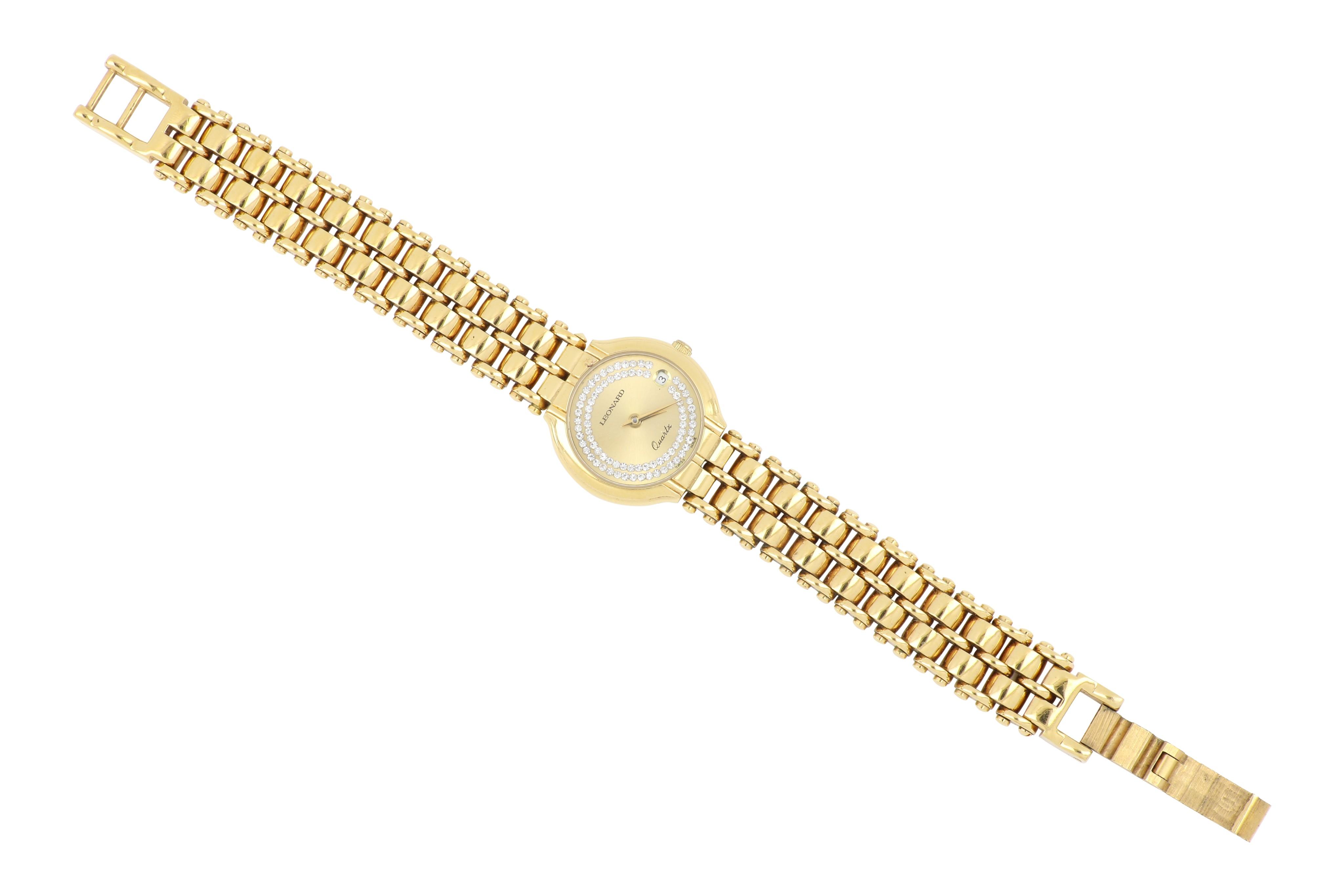 LEONARD Bengali 7501 Swiss Ladies 18K Gold Plated Diamond Quartz Watch LEONARD - Swiss Made Quartz Women main image 3