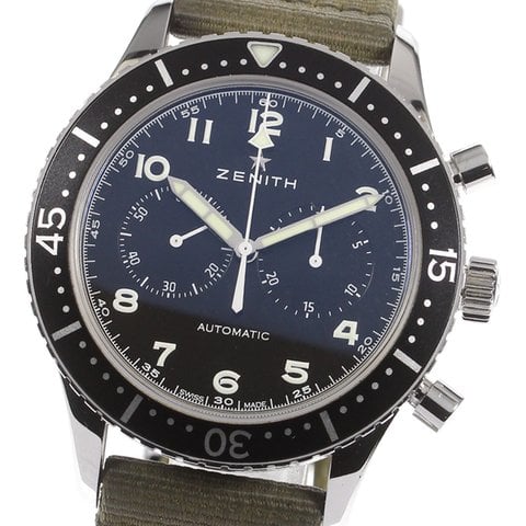 Zenith Pilot 03.2240.4069/21.C803 Stainless steel Black | Dealer
