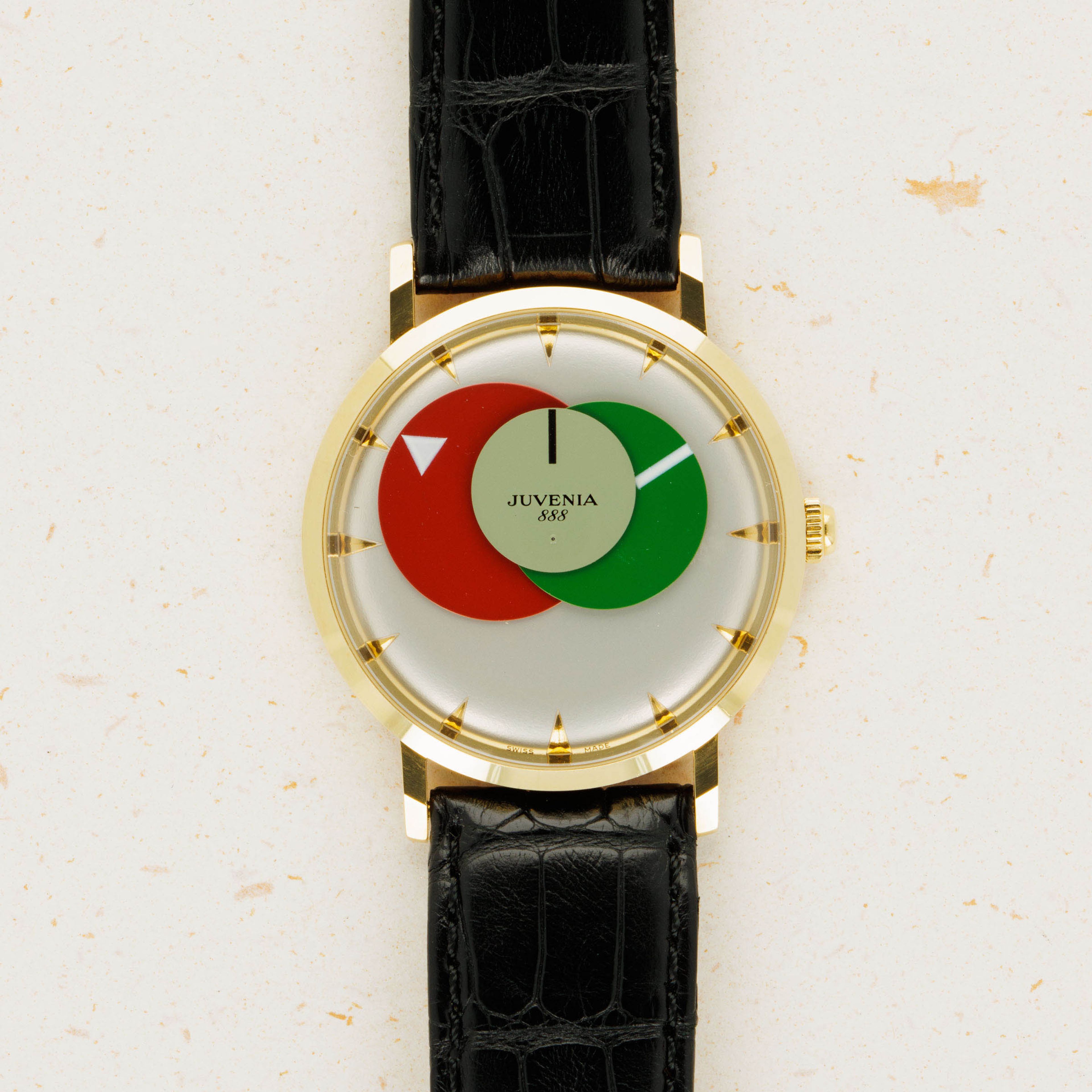 Juvenia Mystery Dial 9671 Yellow gold White 1960 | LoupeThis | Lot