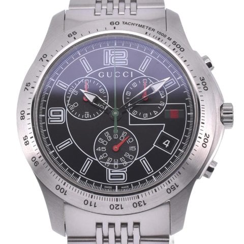 GUCCI スイス製ステンレススチール製126.2 Gucci G-TIMELESS 126.2 Stainless Steel Black Dial Quartz