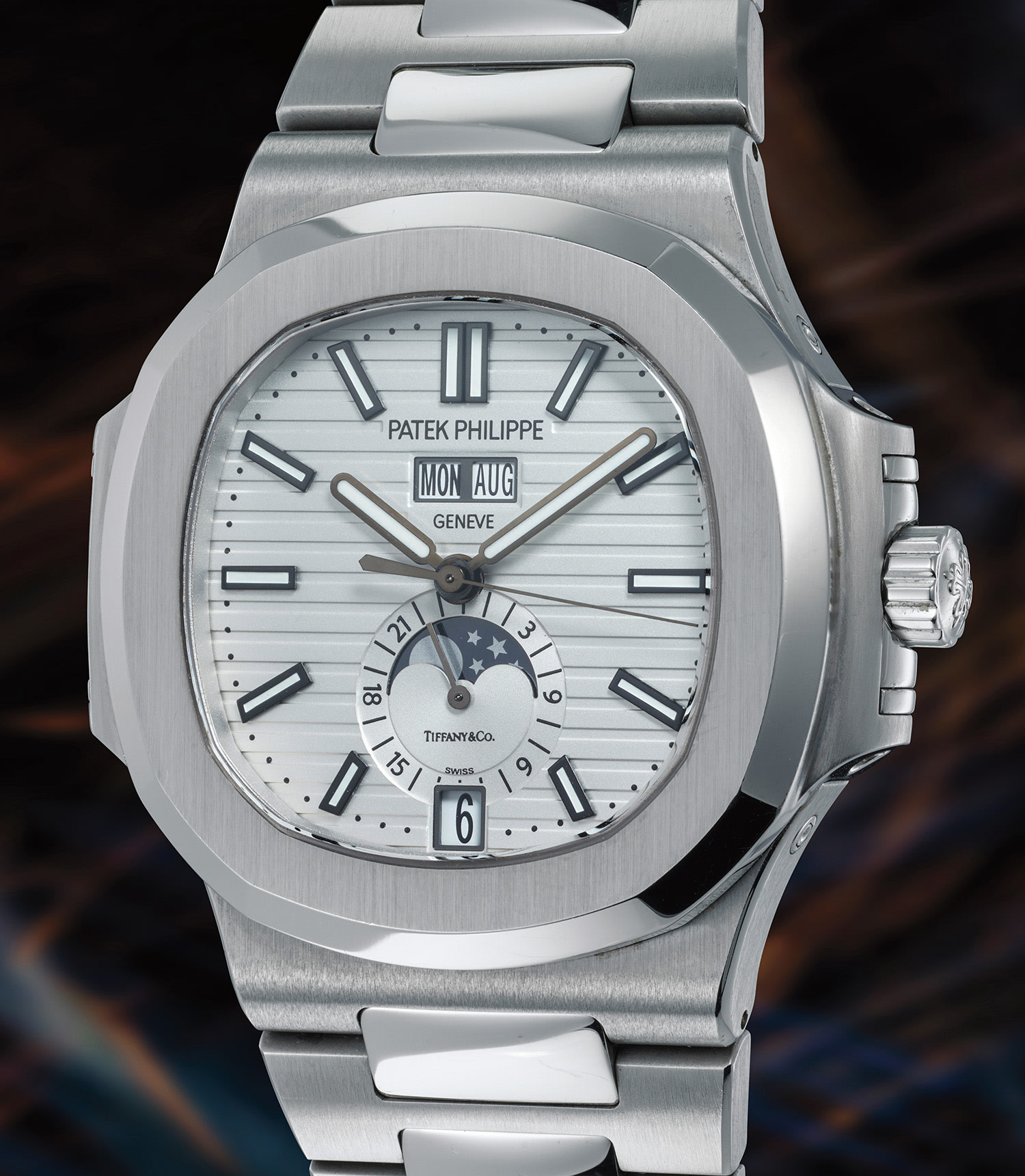 Moonphase Annual Calendar Patek Philippe Steel Nautilus Pre-Owned