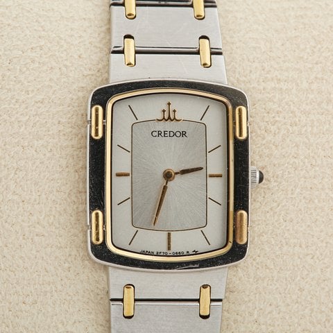 時計 Seiko Credor 2F70-0500 18KT SEIKO CREDOR 2F70-5590 25mm 18kt Gold Quartz Watch Vintage