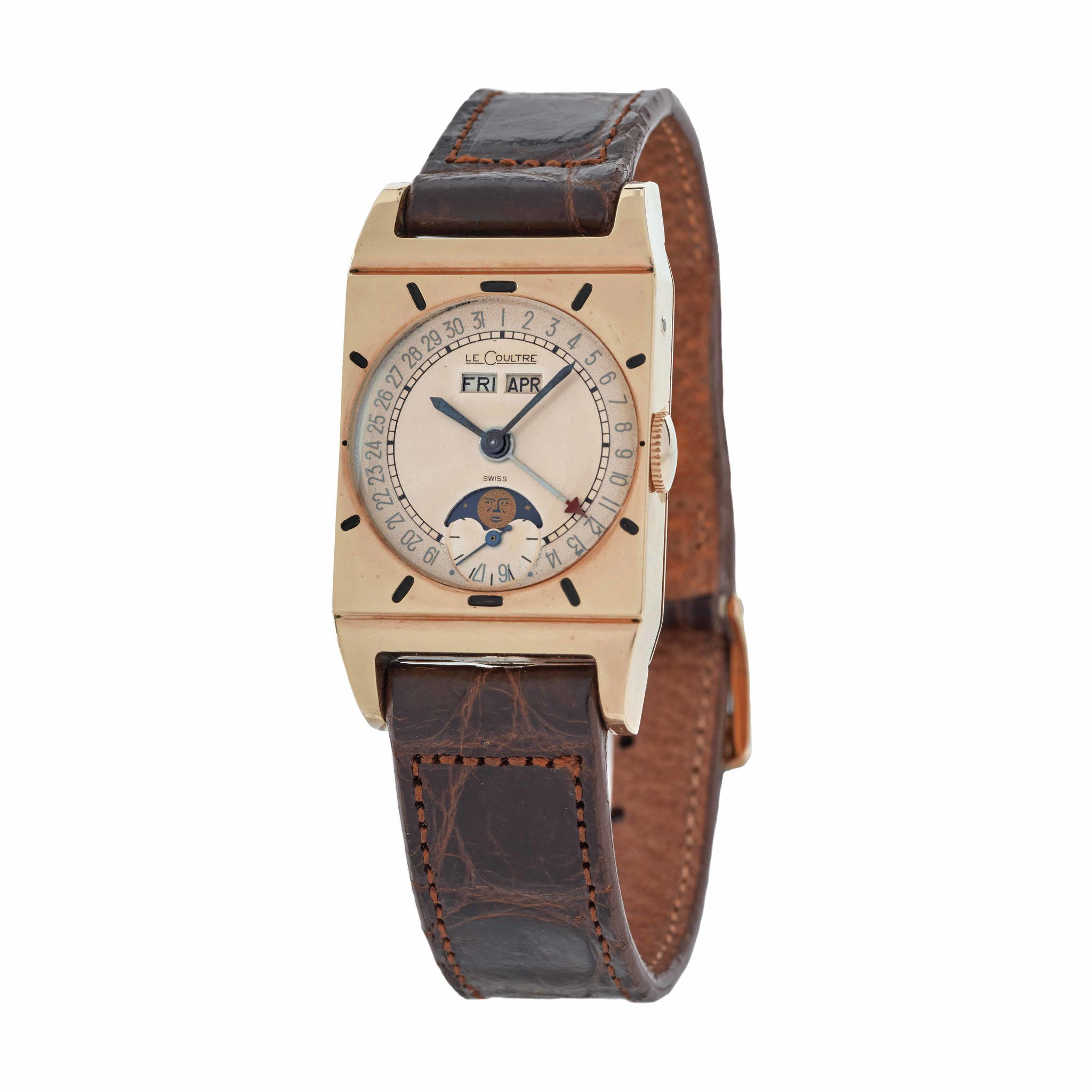Jaeger-LeCoultre Calendar 2726 Yellow gold Cream 1940 Hong