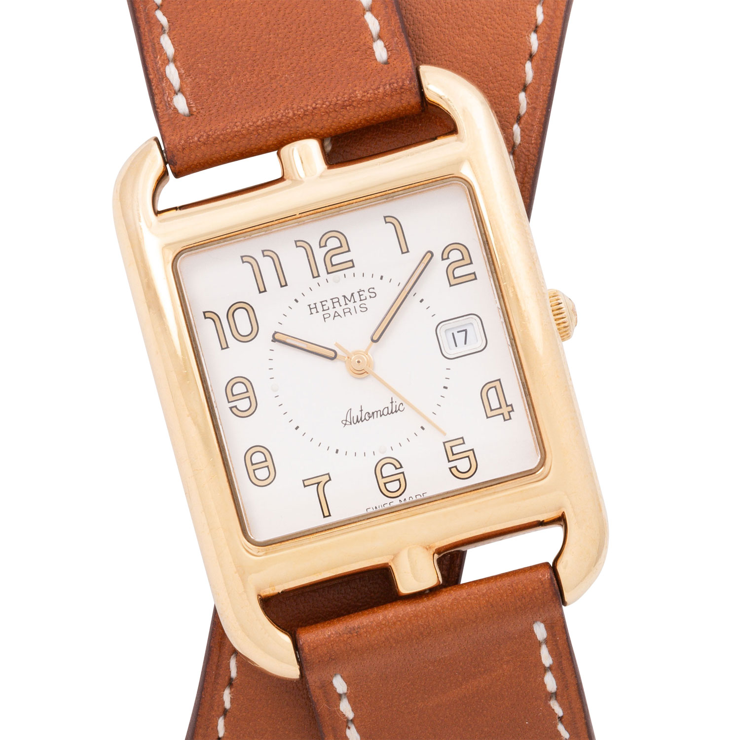 Hermes Watch Cape Cod SS 18k Yellow Gold White Hermes Cape Cod Yellow Gold Ladies Watch CC1.288 main image 2