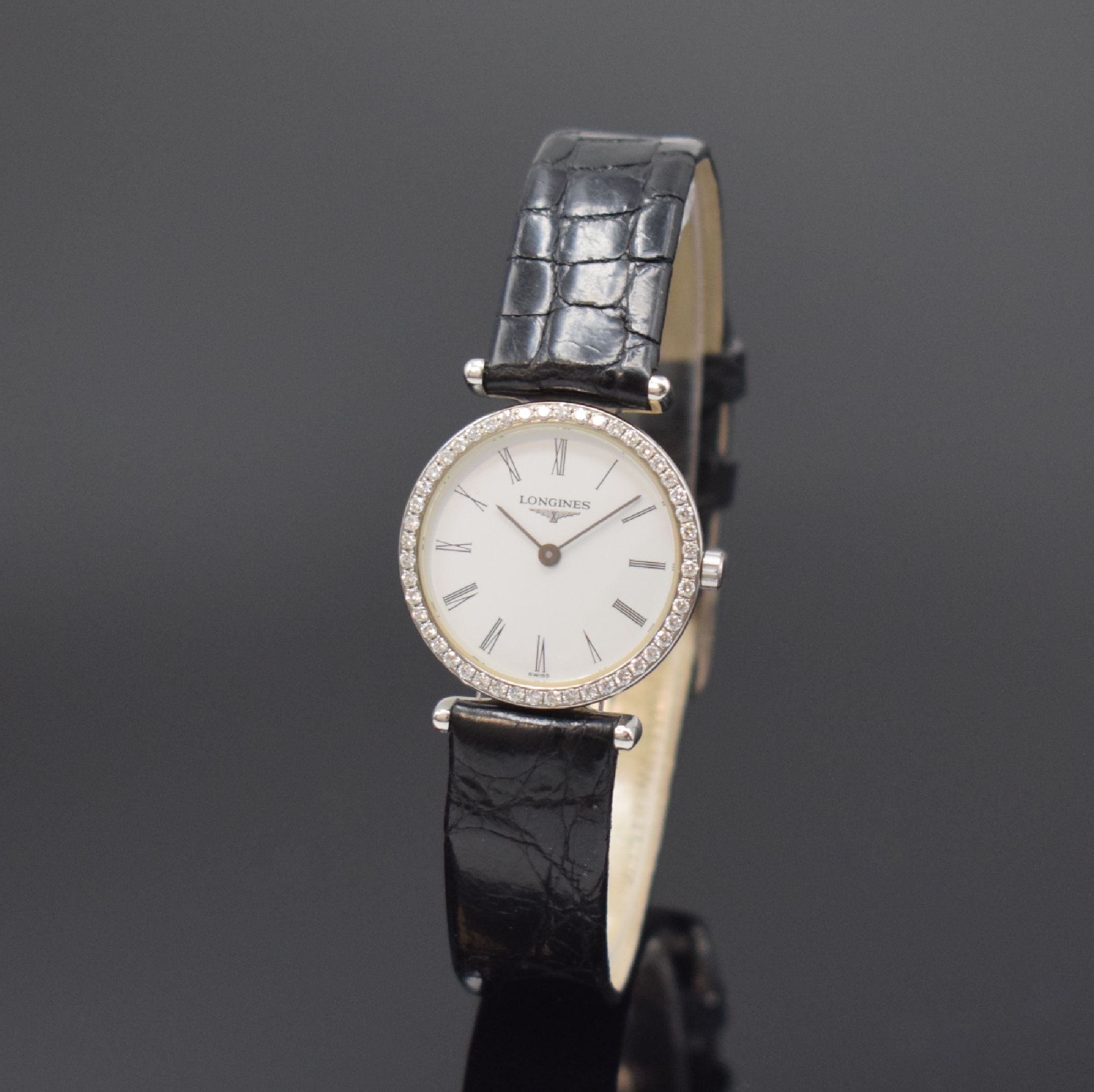 LONGINES Grand classic L4.241.0 Diamond Bezel Quartz Ladies Watch Pre-owned Longines La Grande Classique Quartz 24mm L4.241.0  main image 2