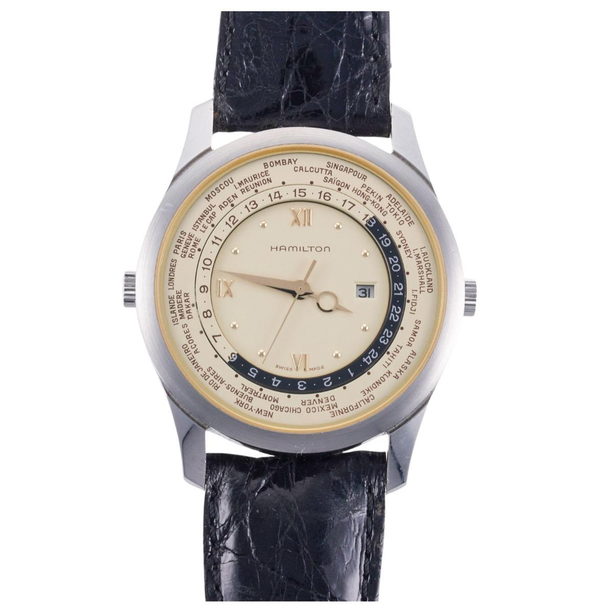 てつ ハミルトン ワールドタイム 8984 ヴィンテージ World Timer 8984 Quartz - SOLD