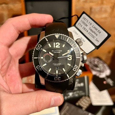 Glycine Lagunare 3875 Stainless steel Black 2008 | Dealer | EveryWatch