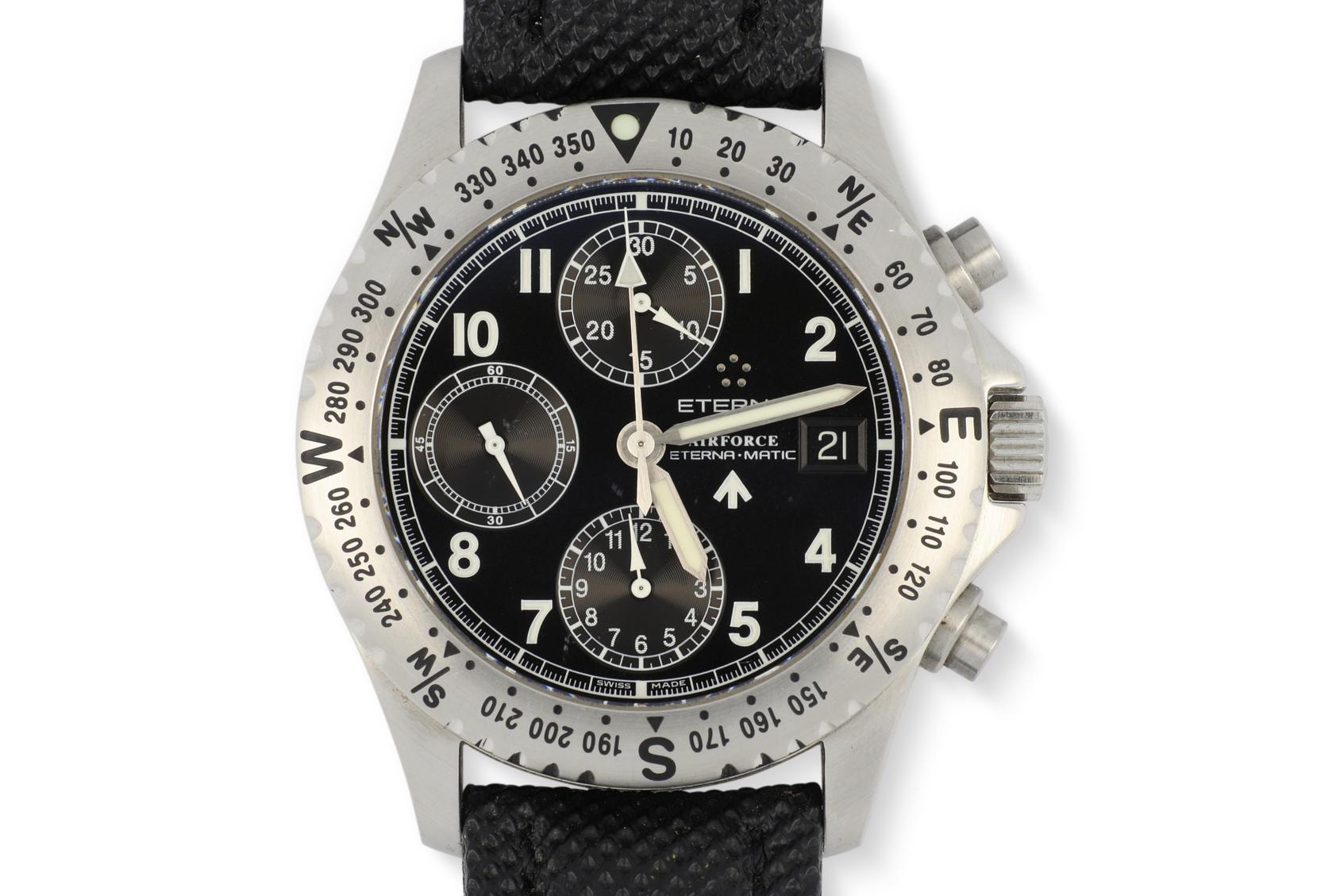 Eterna Airforce Stainless steel Black | Luxury Time Pieces | Lot 