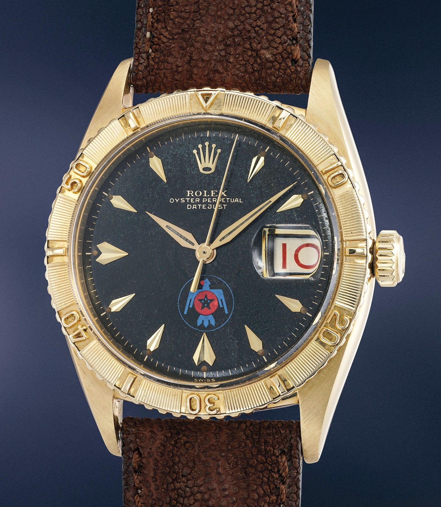 24K美術品 Rolex Datejust 6609 Yellow gold Black 1958 | The Geneva Watch
