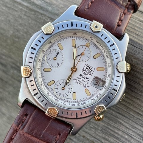 TAG Heuer 2000 chronograph 165.806 美品 TAG Heuer 2000 165.806 Stainless steel White 1990 | Dealer