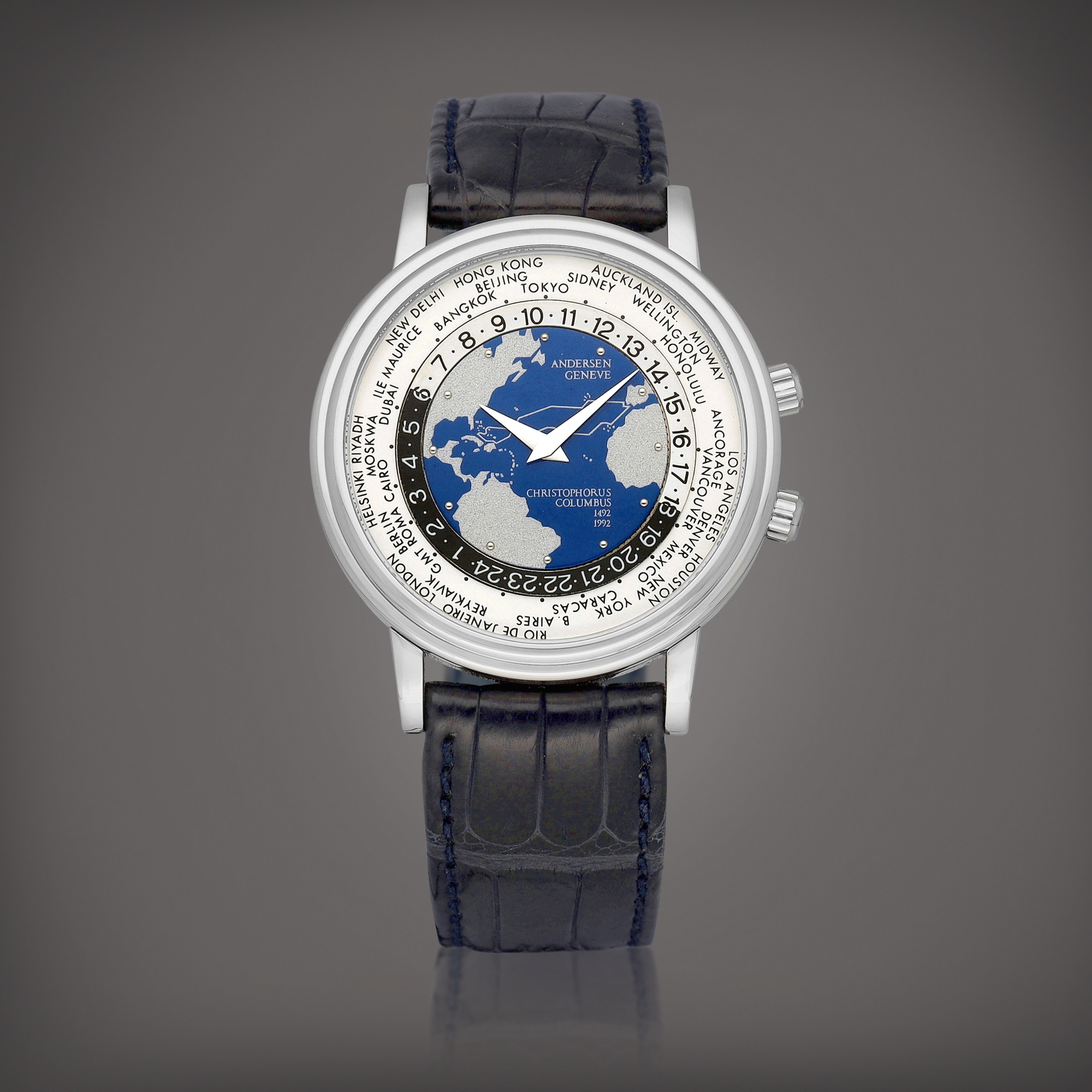 Andersen Genève World Time Platinum Cream 1992 | Important Watches