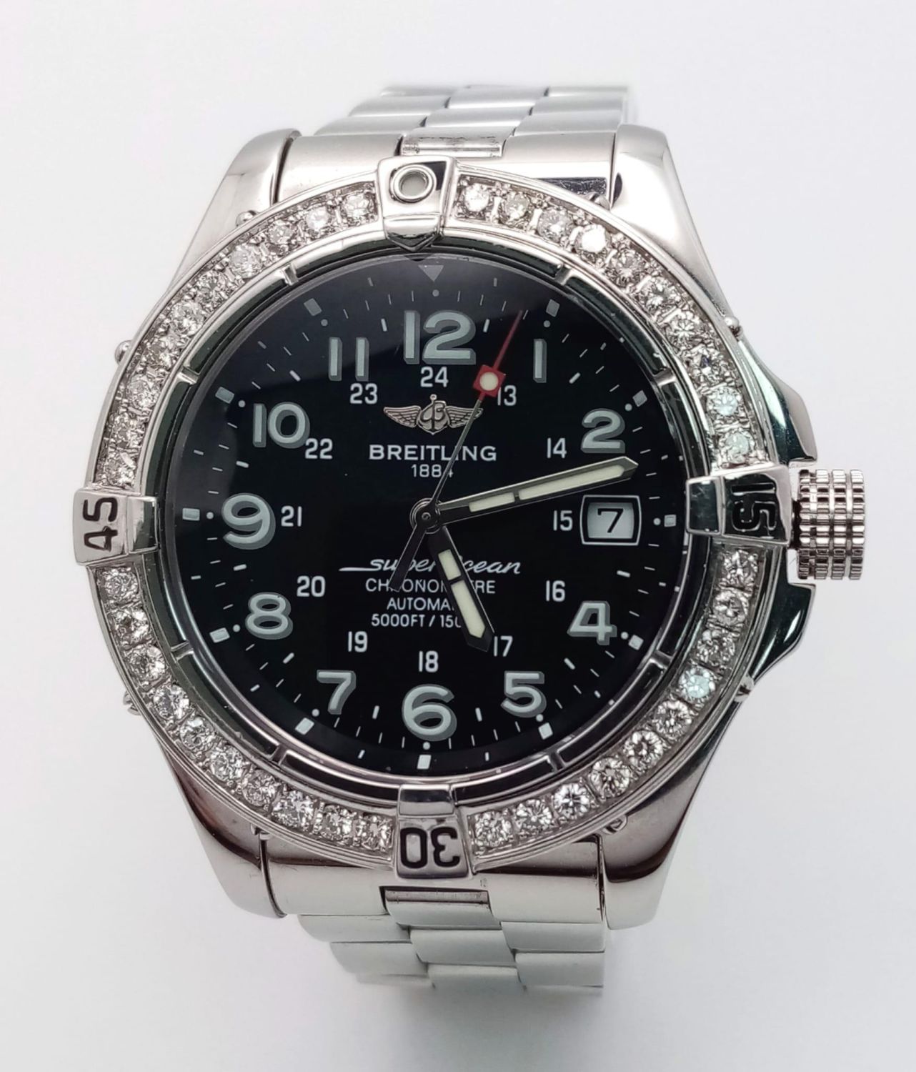 Breitling Superocean A17360 Stainless steel and Diamond Black