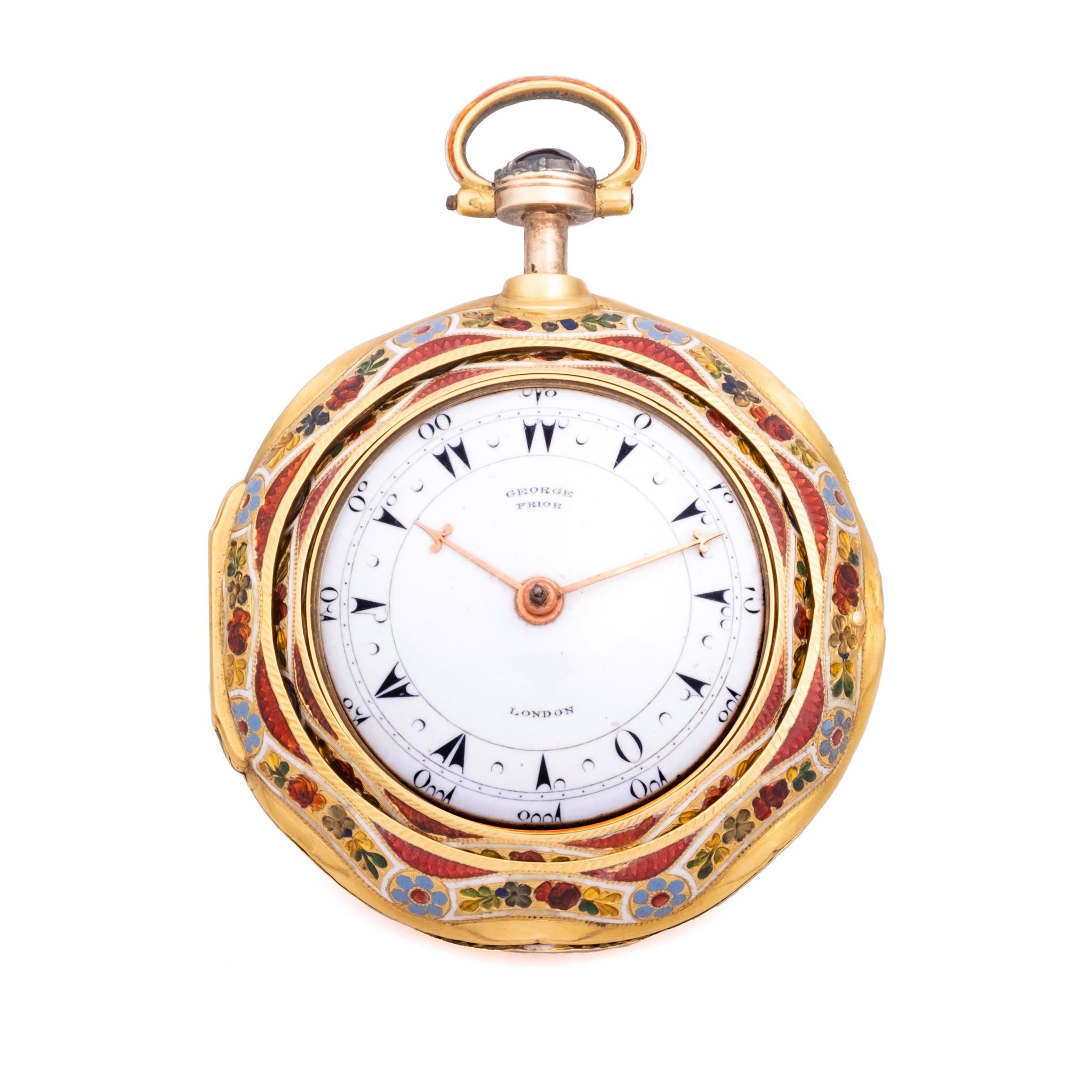 Enamel Dial George Prior Pocket Watch George Prior Yellow Gold And