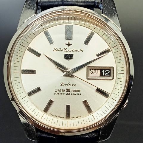 【OH済・貴重コマSSモデル、65年製】SEIKO sportsmatic 5 SEIKO SPORTSMATIC 5 WATERPROOF DIASHOCK 21 J SELF-WINDING