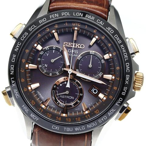 Seiko Astron GPS Solar SBXB025 8X82-0AB0-1 Titanium Brown