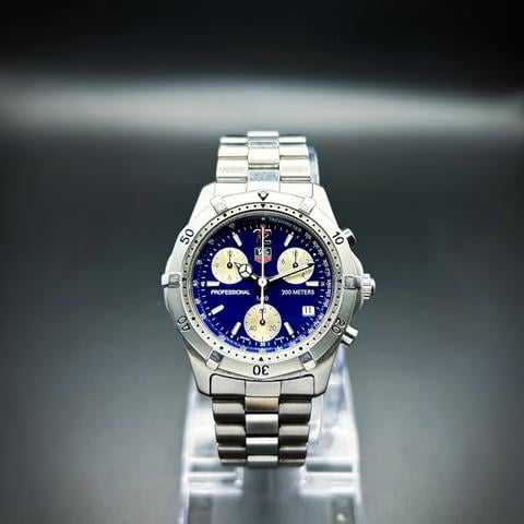 Tag Heuer Men's 39mm Professional 2000 Series Chrono Blue