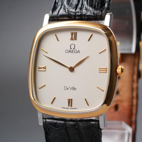 オメガ　デビル　1378 Near MINT] Vintage OMEGA De Ville Cal.1378 Quartz Gold Men's