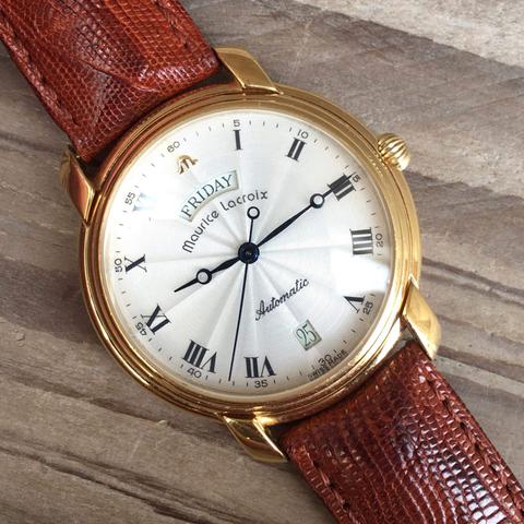 Maurice Lacroix Pontos Day Date 09329 Stainless steel Silver 1998