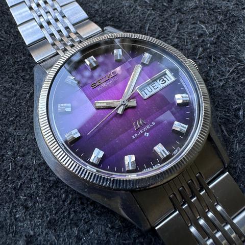 Seiko Lord Matic 5606-7330 Stainless steel Purple 1974