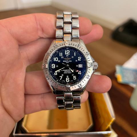 BREITLING SuperOcean 自動巻き腕時計 A17340 黒文字盤 Breitling Superocean A17340 Stainless steel Black 2002