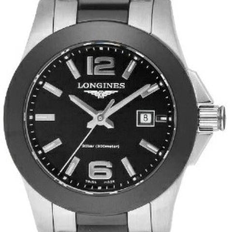 Longines Conquest L3.257.4.56.7 Ceramic and Stainless steel Black