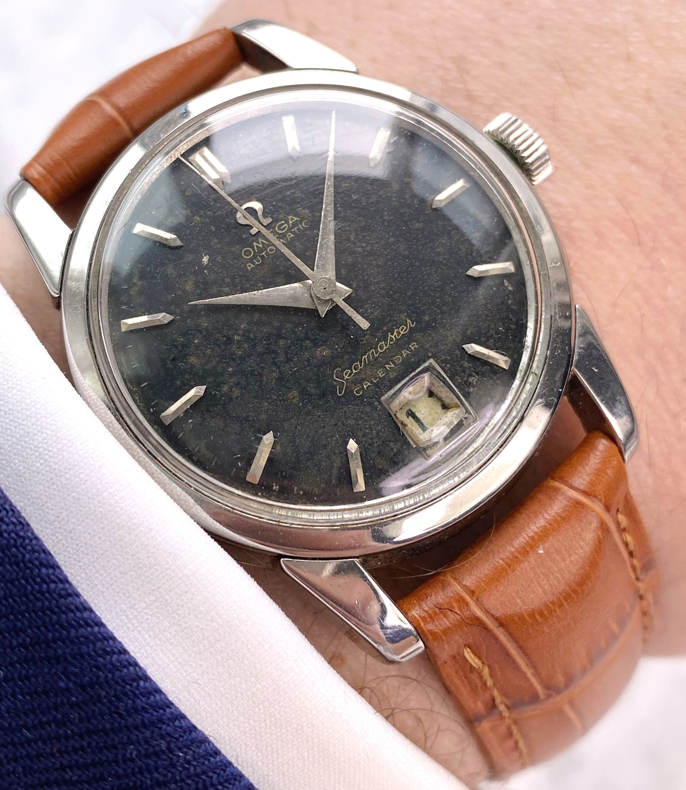 時計 OMEGA Seamaster Automatic Chronometer Omega Seamaster 2757 Stainless steel Black 1954 | Dealer | EveryWatch