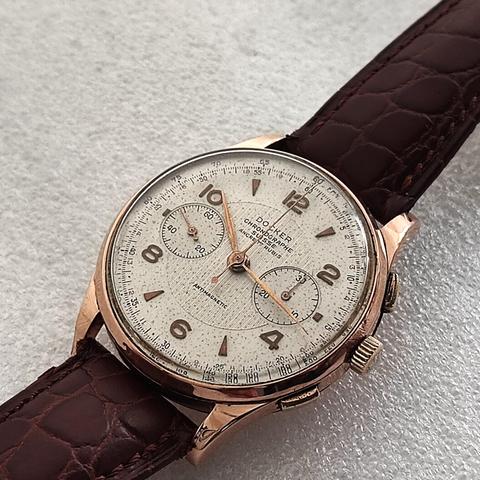 Chronographe Suisse Cie 1750 Rose gold White 1950 | Dealer