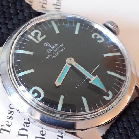 Montre Yema Sous-Marine - Années 1960 - Cadran Marron - Mécanique Manuelle - Révisée