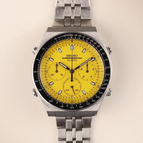 Seiko Chronograph 7A28-710A Stainless steel Yellow 1983 | Dealer