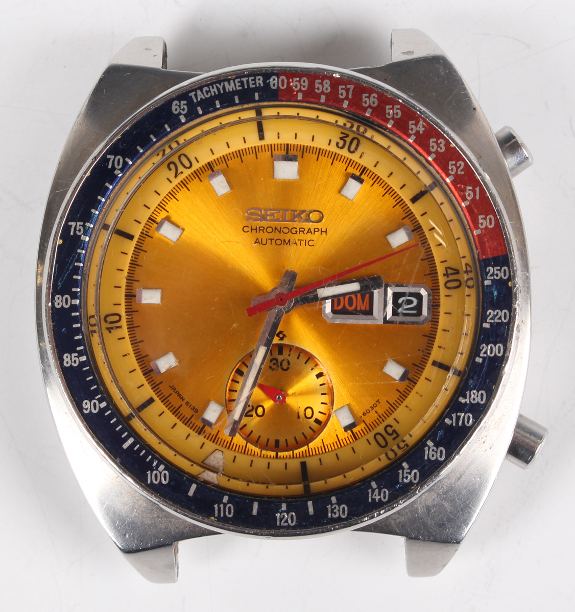 Chronograph Automatic Seiko 6139 Pogue Chronograph Seiko Chronograph 6139-6002 Stainless Steel Golden 1972 United