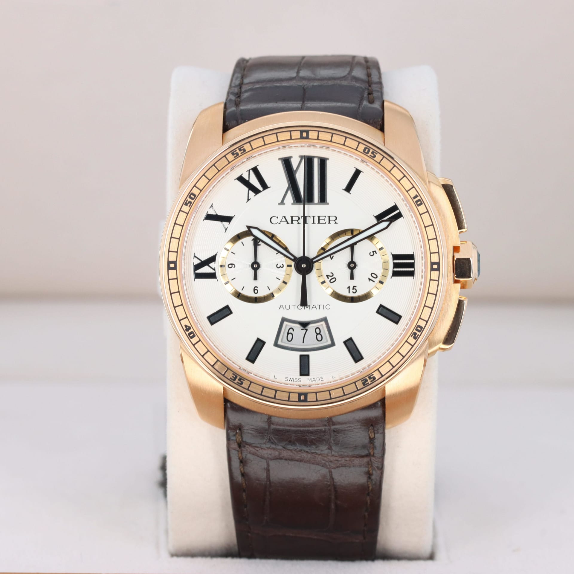 Cartier Calibre de Cartier Rose gold Silver 2012 | Dealer | EveryWatch