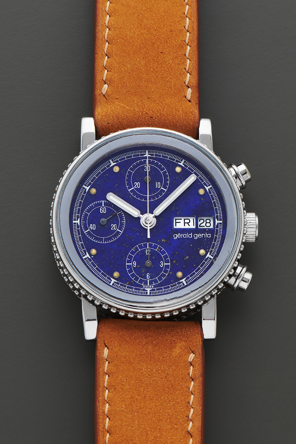 Gérald Genta Gefica G.3484.7 Stainless steel Blue Switzerland