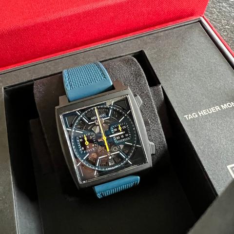 TAG Heuer Monaco CBL2188.FT6261 Titanium and DLC Black and Blue
