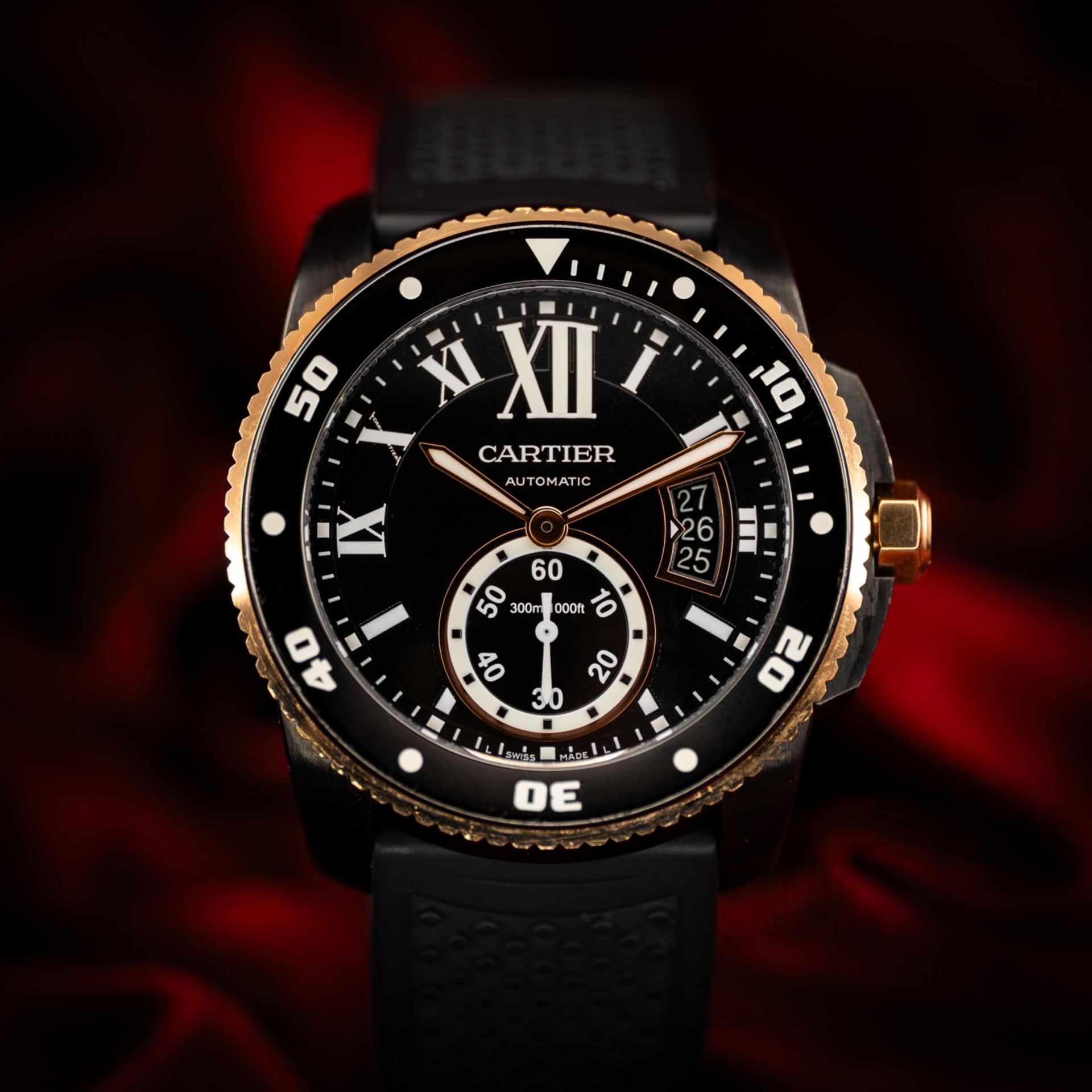 Cartier Calibre de Cartier W2CA0004 Rose gold and Stainless steel