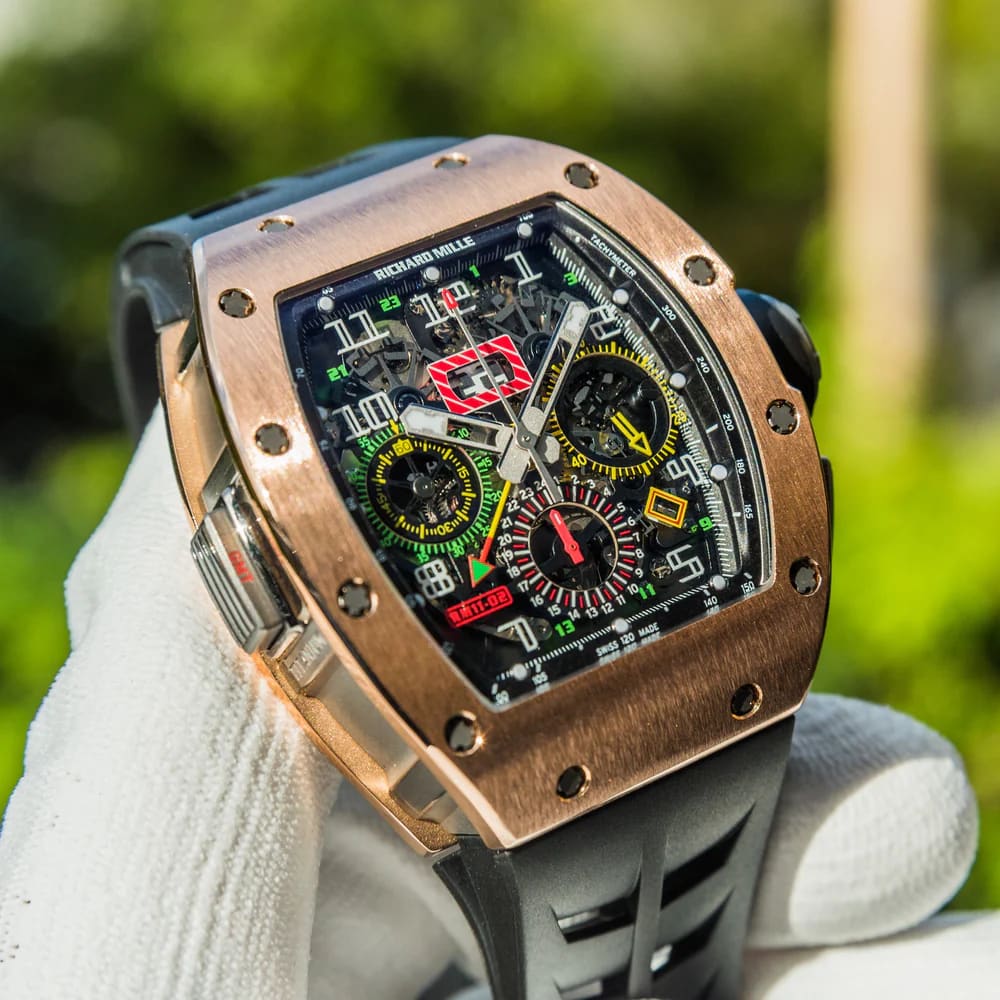Richard Mille RM11用ベルトラバー　グリーン Richard Mille Roberto Mancini RM11-01 50MM Transparent Dial