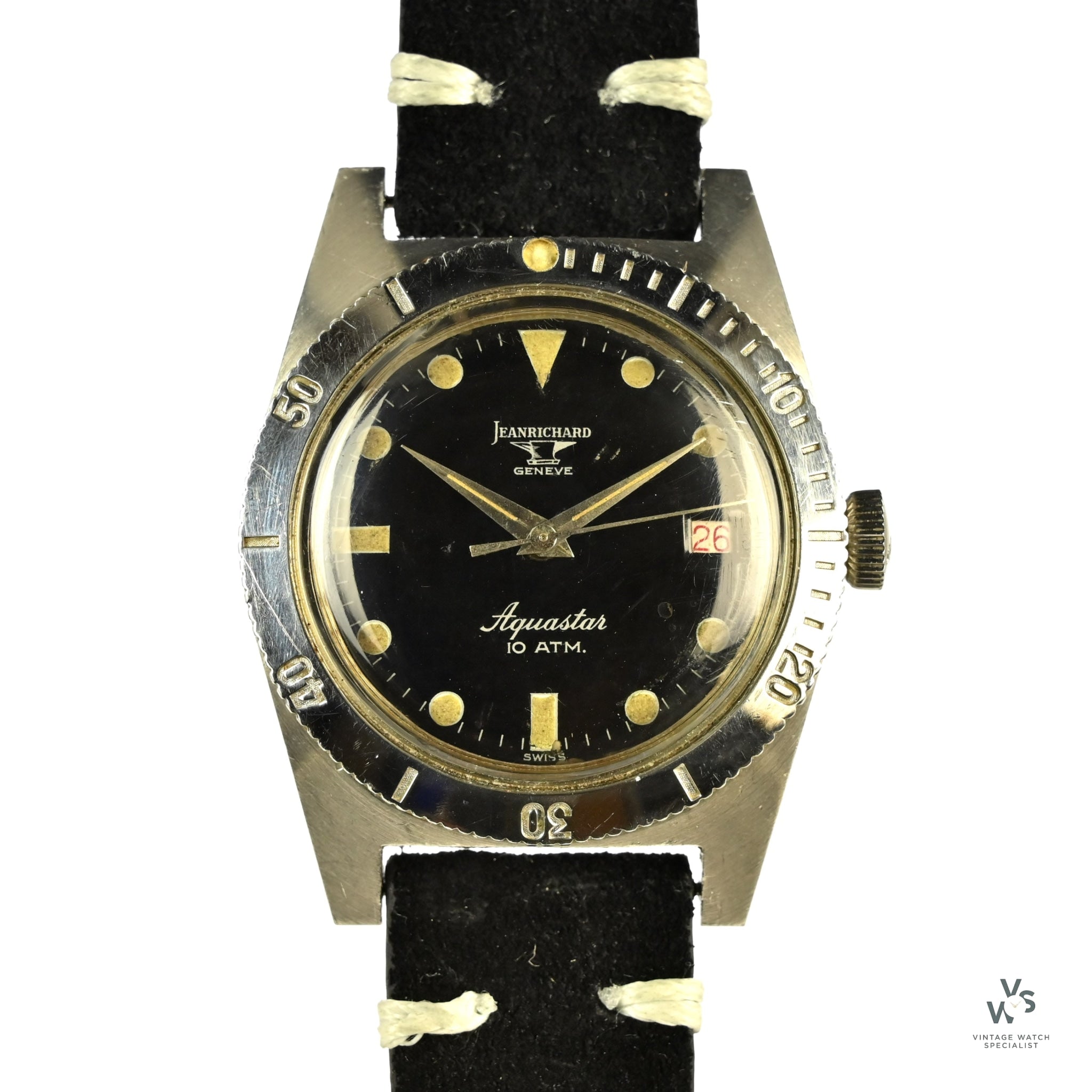 JeanRichard Aquastar 1701 Stainless steel Black 1960 | Dealer