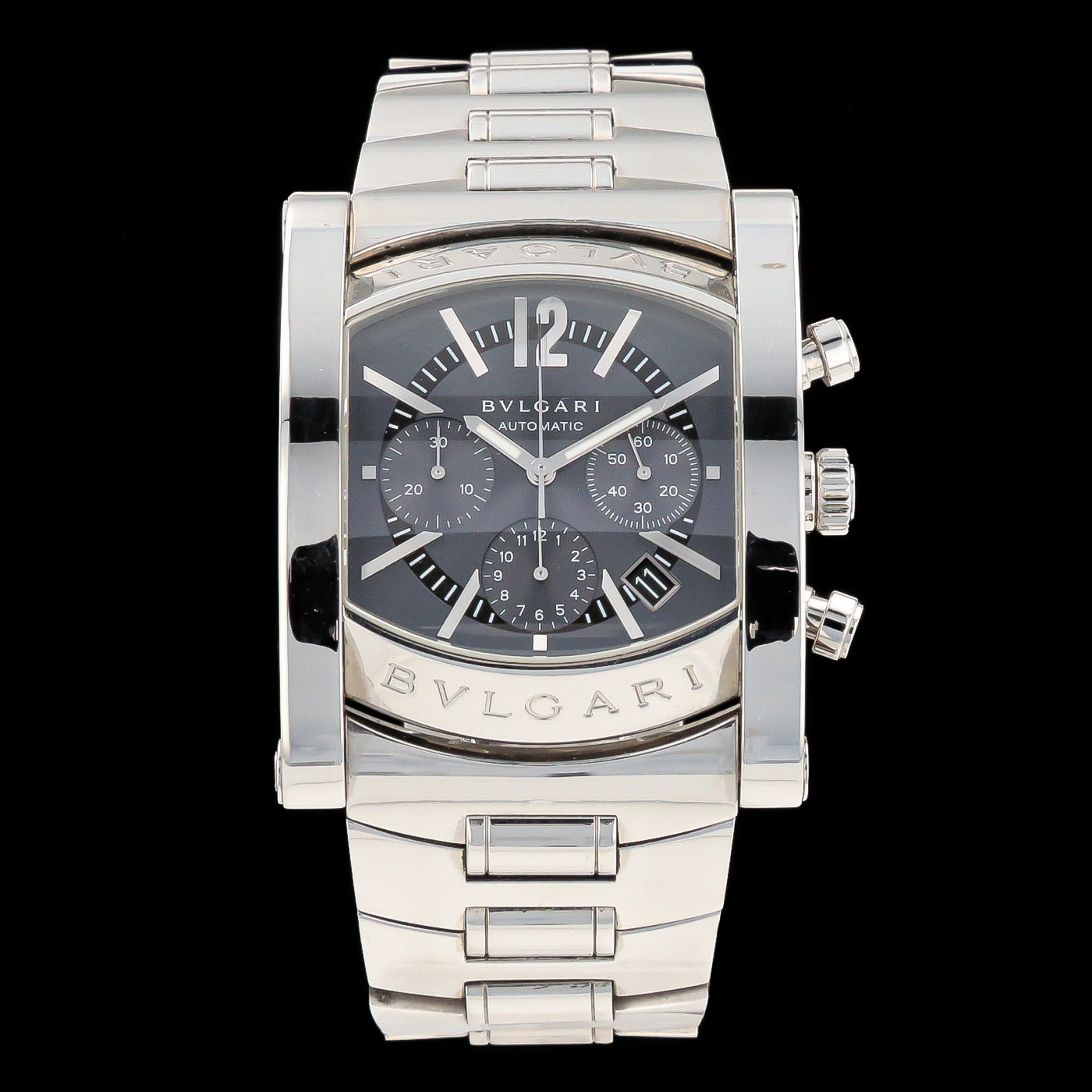 BVLGARI Assioma Chrono aa 48 s ch Stainless steel Blue Switzerland