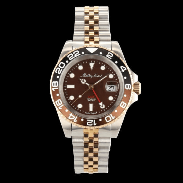 NWT Mathey-Tissot Mathy Vintage Quartz 42 mm LE Brown Dial Men\'s Watch Mathey Tissot Vintage Watch | eBay main image 4