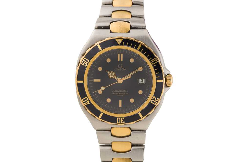 Omega Seamaster Yellow gold and Stainless steel Black