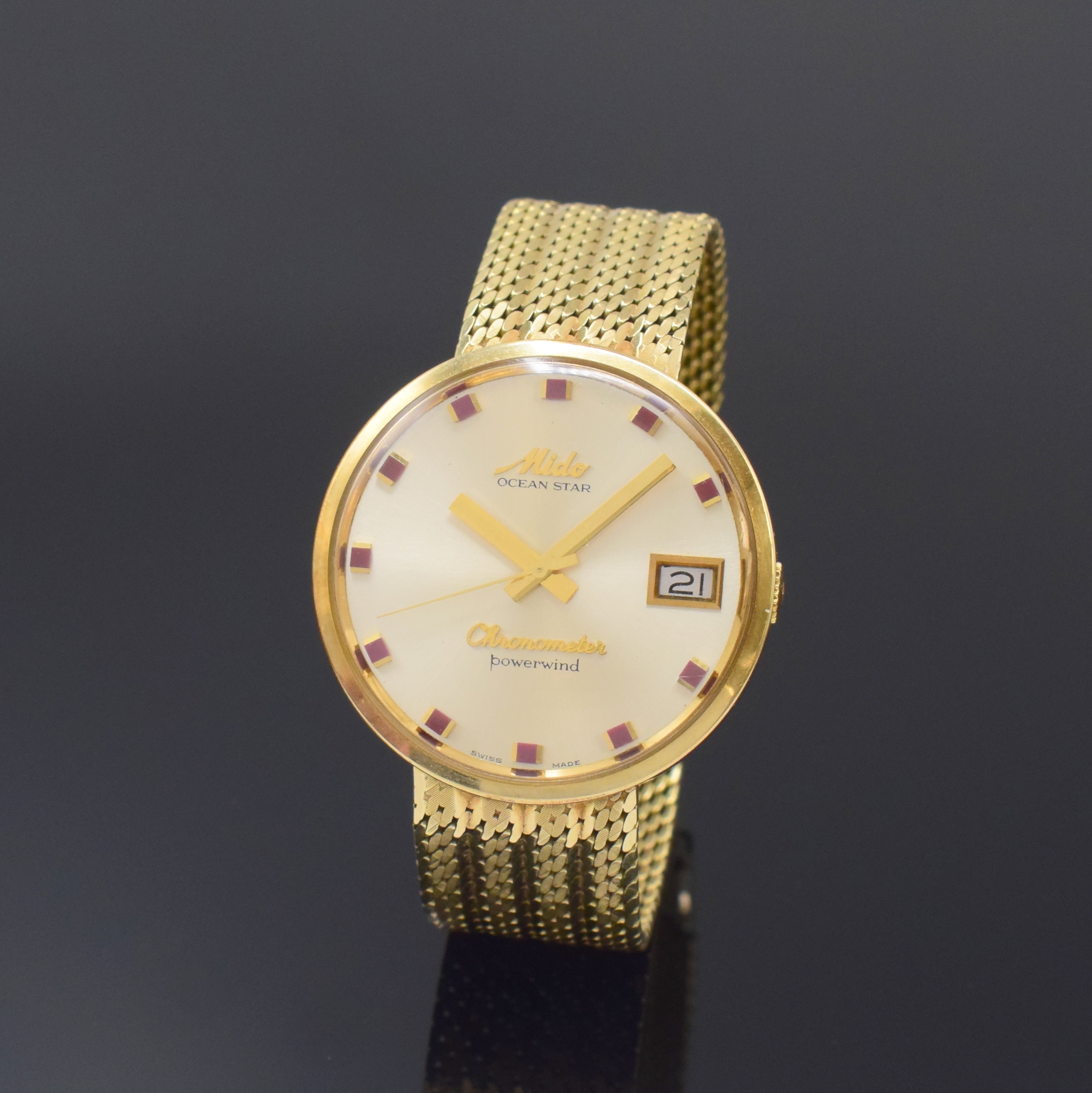 50s 60s プランター(+オマケ) Mido Ocean Star 5067 18k yellow gold Silver 1965 Germany | Clocks