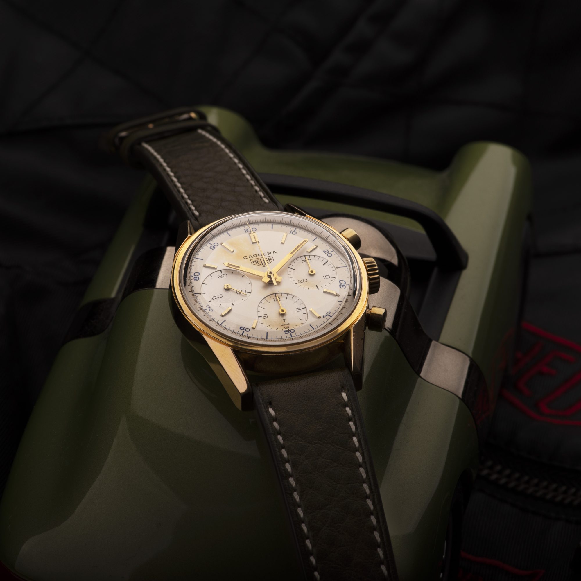 Heuer Carrera 2547 Stainless steel Black 1965 Germany Dealer